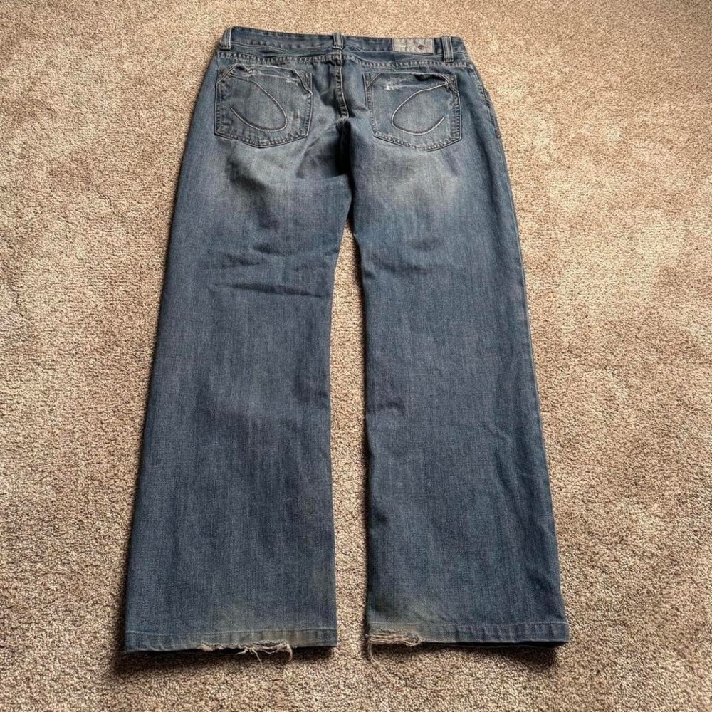 BLUEBASIC "HOOK STITCH" STRAIGHT LEG MUD WASH DENIM